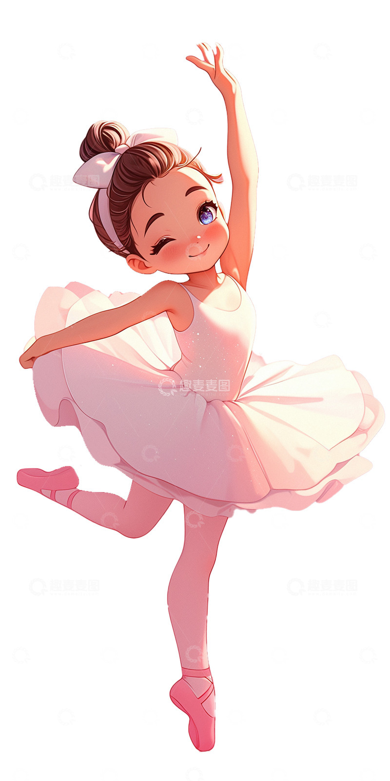 高清大图下载【趣麦麦图】暑假兴趣班跳舞舞蹈卡通人物