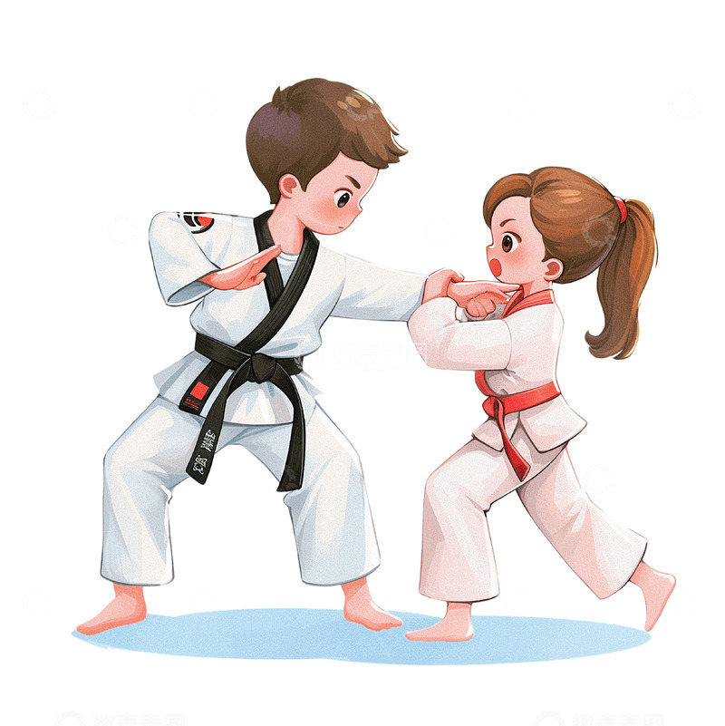 高清大图下载【趣麦麦图】暑假兴趣班运动健身跆拳道