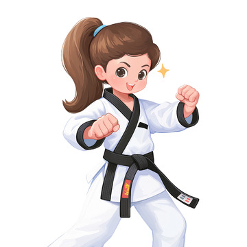 暑假兴趣班跆拳道运动人物