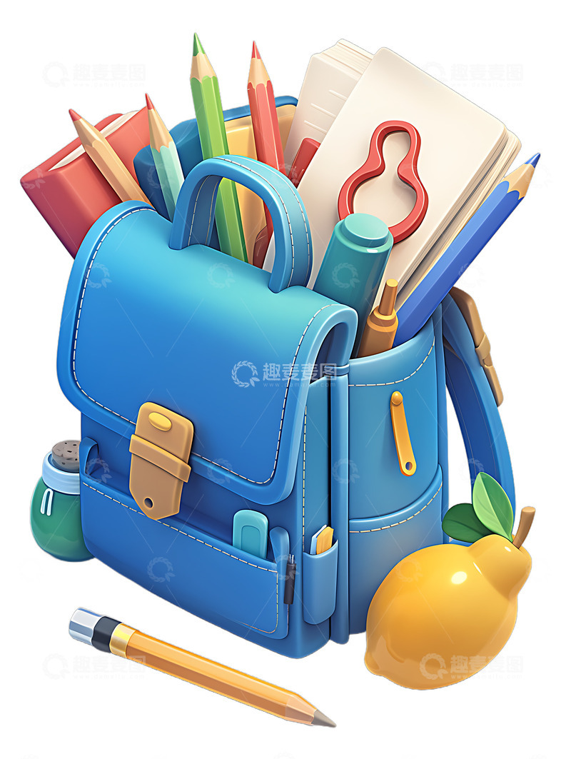 开学季书包文具卡通2
