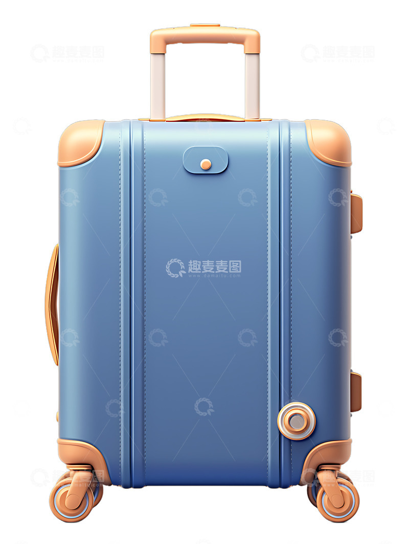 高清大图下载【趣麦麦图】蓝色行李箱旅行