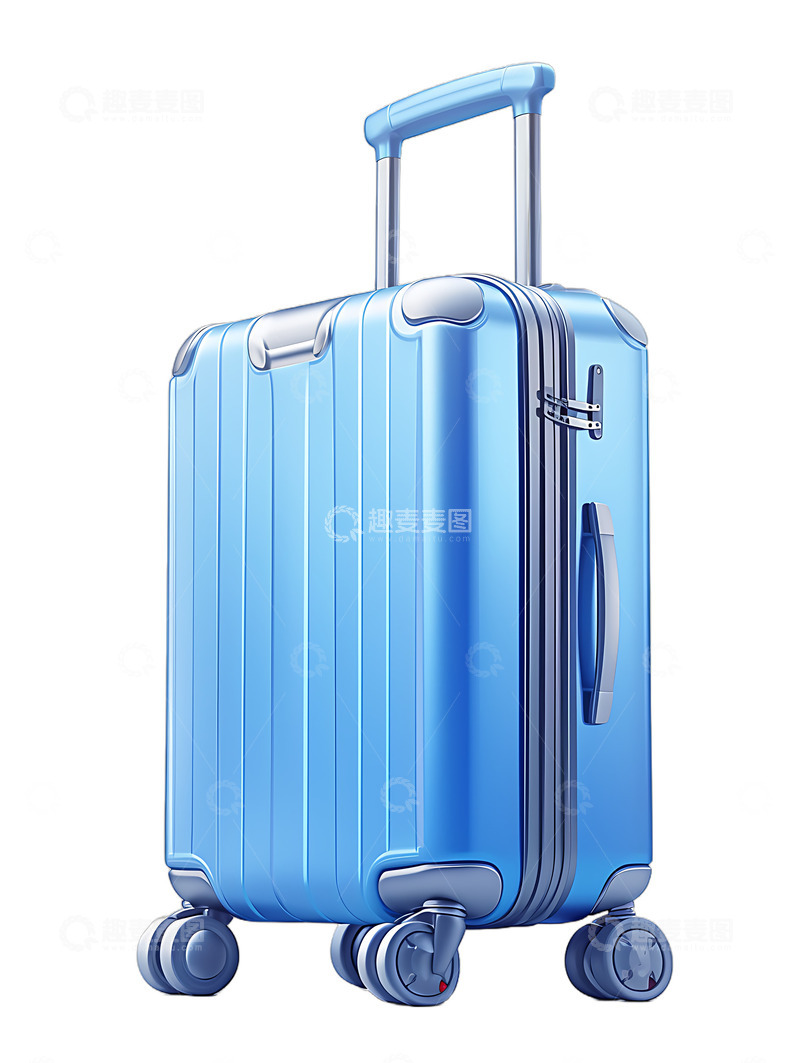 高清大图下载【趣麦麦图】篮色行李箱旅行