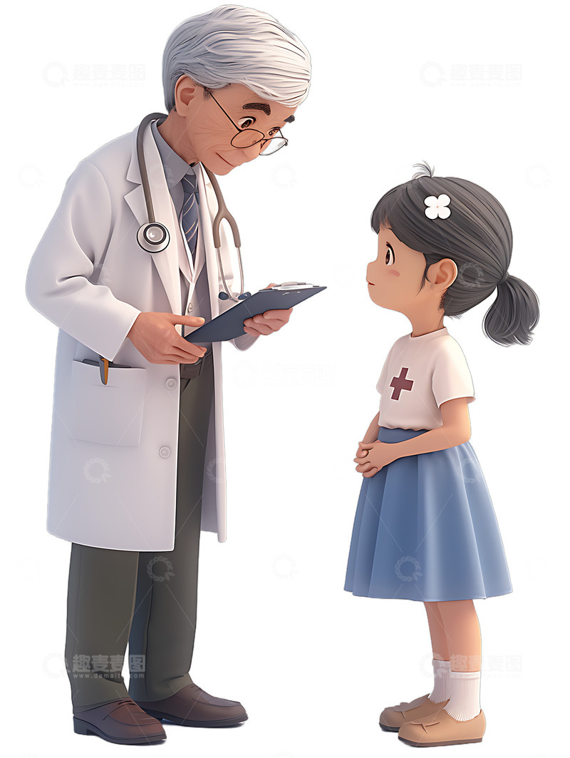 高清大图下载【趣麦麦图】体检医院医生患者交流2