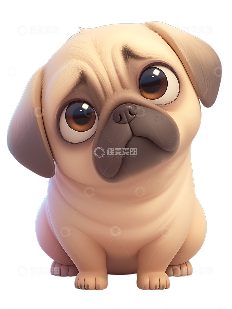 高清大图下载【趣麦麦图】哈巴狗宠物开心2
