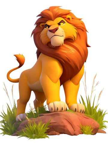 狮子草原野外卡通