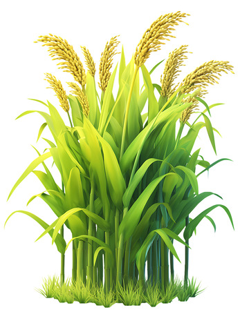 水稻麦子大麦小麦3Dicon