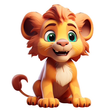 卡通可爱3D狮子