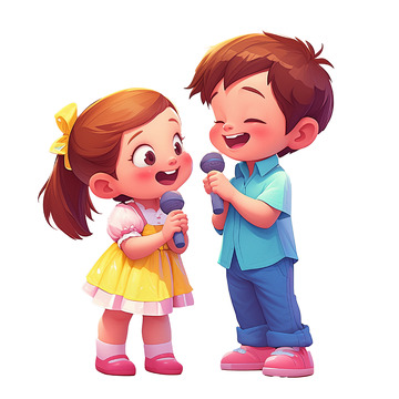 卡通音乐唱歌人物