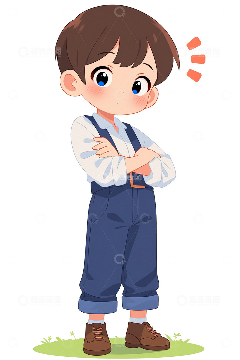 卡通可爱帅气男孩