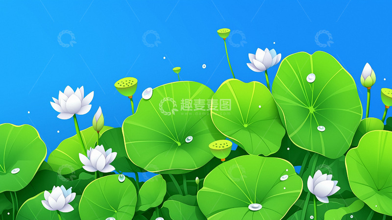 高清大图下载【趣麦麦图】立夏夏天夏至荷花