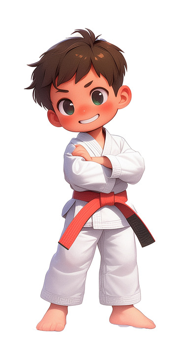 暑假兴趣班跆拳道功夫人物元素