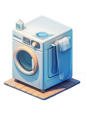 洗衣机卡通图标2