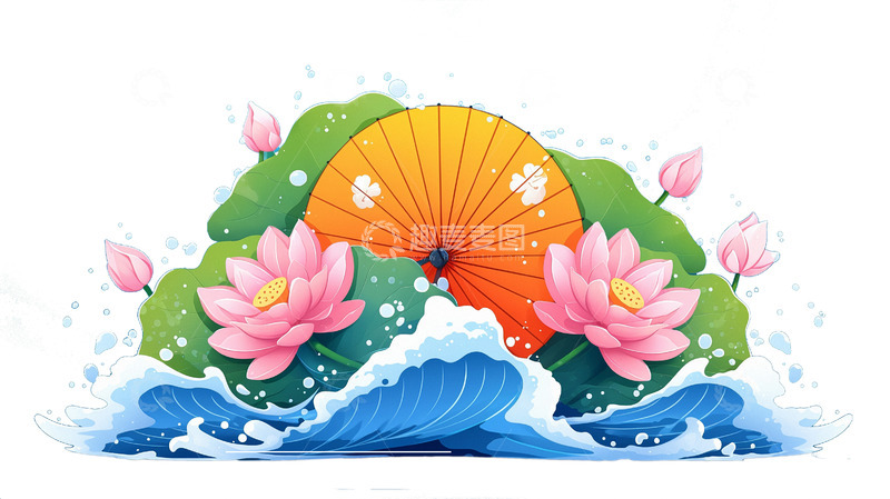 高清大图下载【趣麦麦图】清新背景清凉一夏