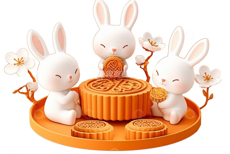 高清大图下载【趣麦麦图】中秋节插画素材