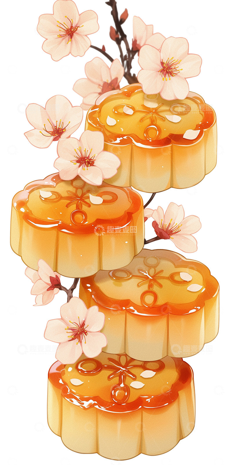 高清大图下载【趣麦麦图】-手工月饼糕点美食