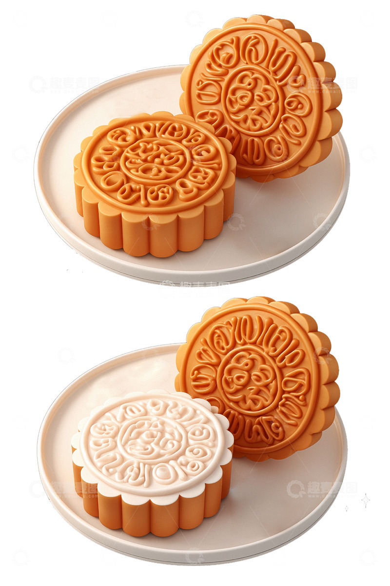 高清大图下载【趣麦麦图】八月十五传统美食