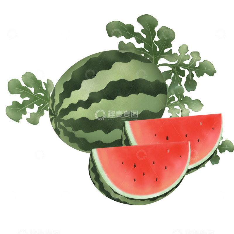 源文件下载【趣麦麦图】夏天水果西瓜立夏