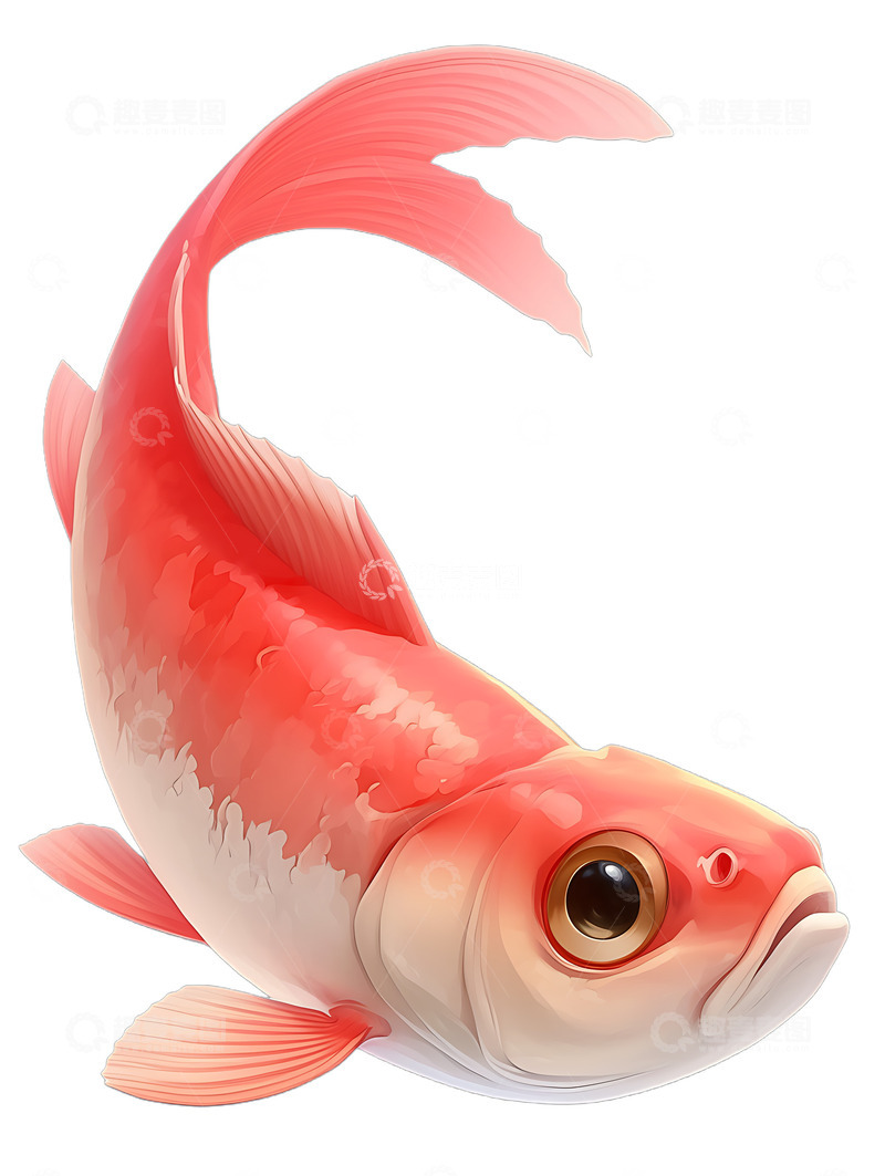 高清大图下载【趣麦麦图】鲤鱼红色大鱼