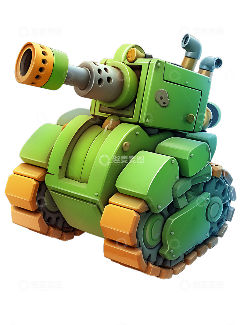 高清大图下载【趣麦麦图】坦克卡通机械军事战争机器图标