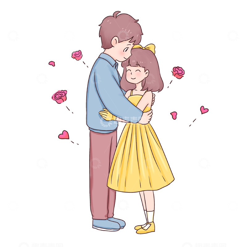 源文件下载【趣麦麦图】情人节浪漫情侣恋人