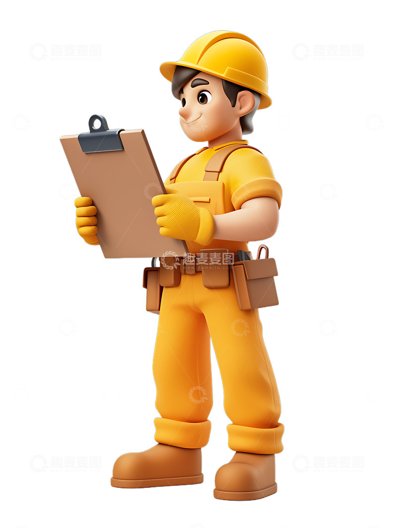 高清大图下载【趣麦麦图】审查资料的工人