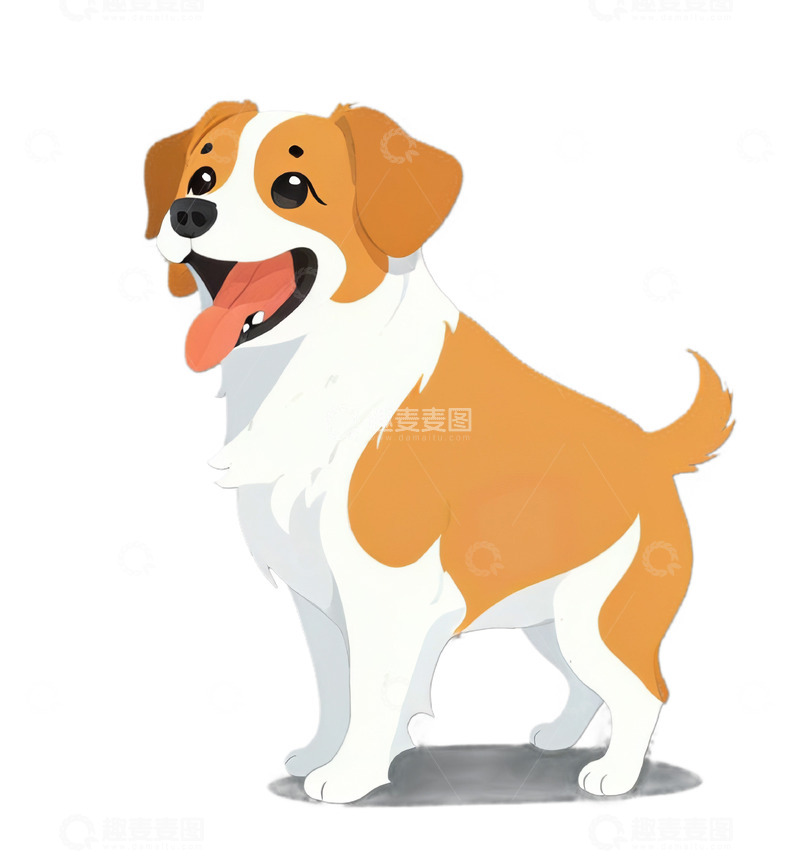 高清大图下载【趣麦麦图】可爱大狗绘画