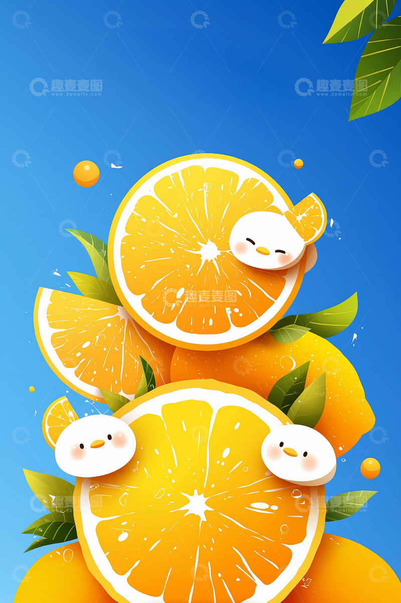 高清大图下载【趣麦麦图】清凉一夏夏天背景