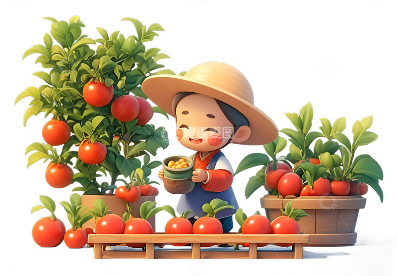 高清大图下载【趣麦麦图】水果卡通果农