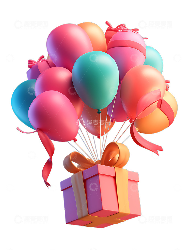 高清大图下载【趣麦麦图】节日庆祝开心礼品彩色愉快