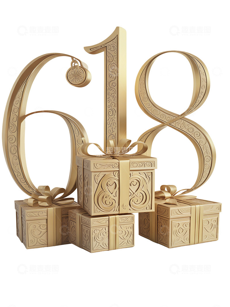 高清大图下载【趣麦麦图】618 字体设计