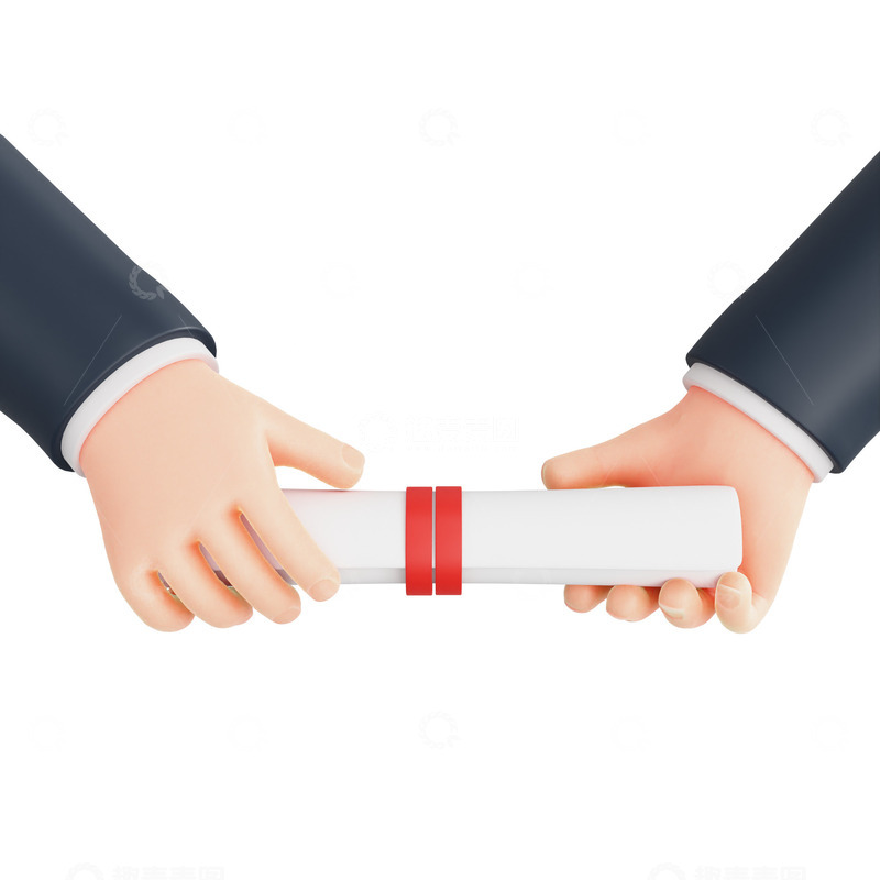 源文件下载【趣麦麦图】3D立体毕业季录取通知书元素