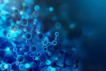 分子细胞医学蓝色背景图