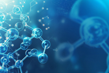医学分子科技蓝色背景