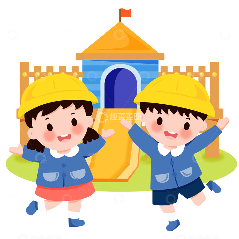 儿童节手绘幼儿园小朋友