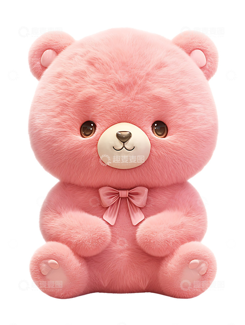 高清大图下载【趣麦麦图】粉色的小熊玩具