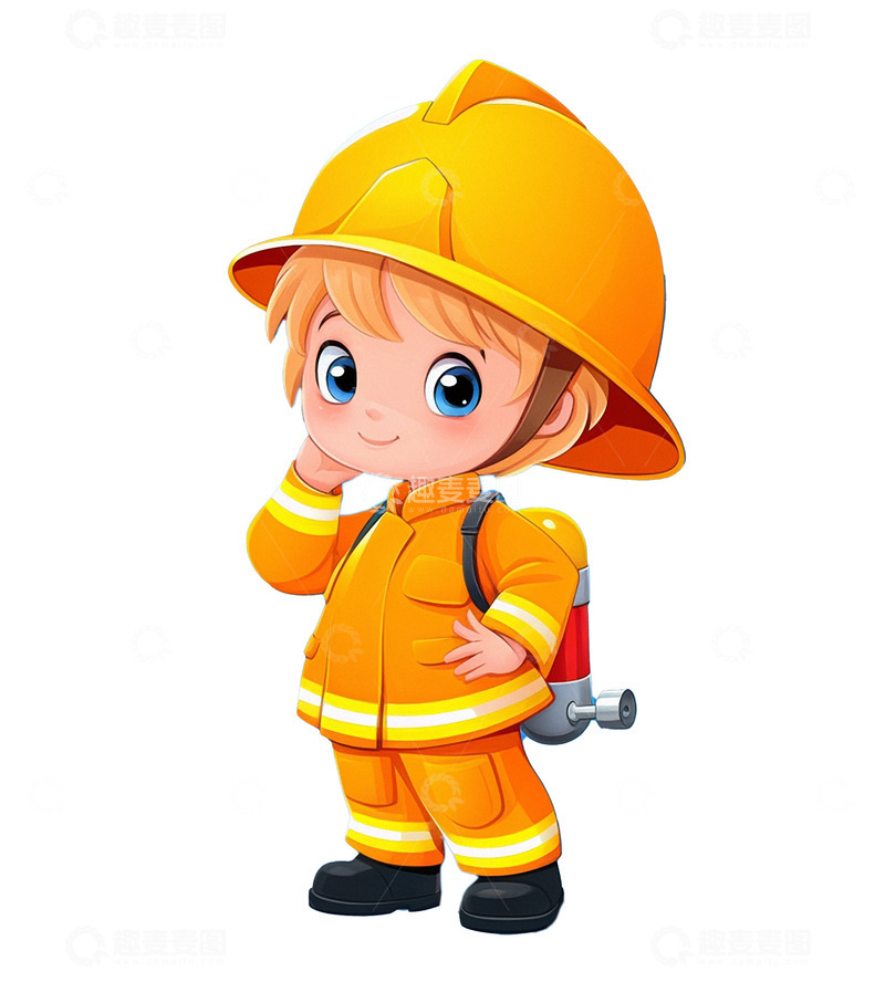 高清大图下载【趣麦麦图】消防员人物素材