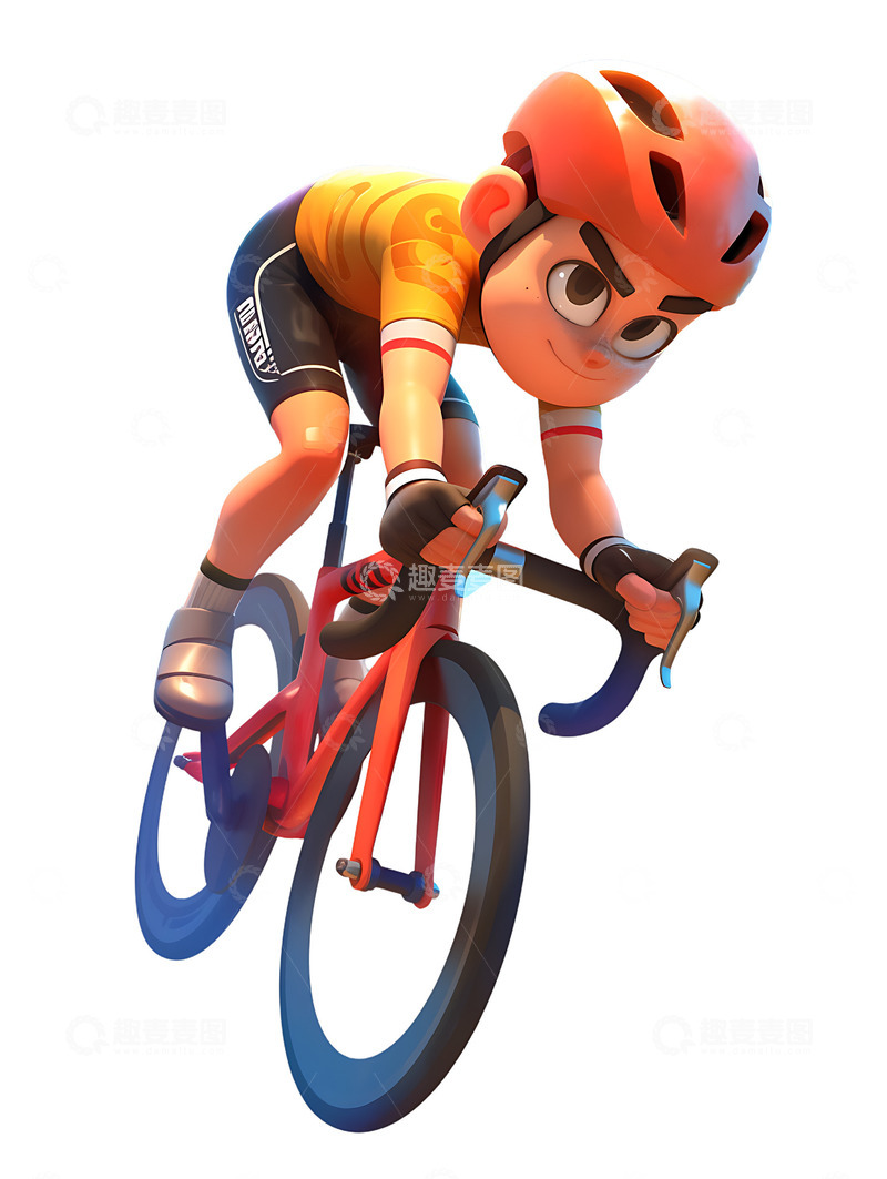 高清大图下载【趣麦麦图】骑自行车骑车卡通运动体育奥运会