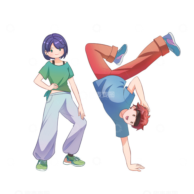 暑期培训班街舞人物场景