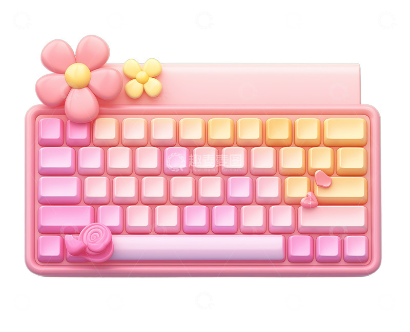高清大图下载【趣麦麦图】卡通键盘Q版2