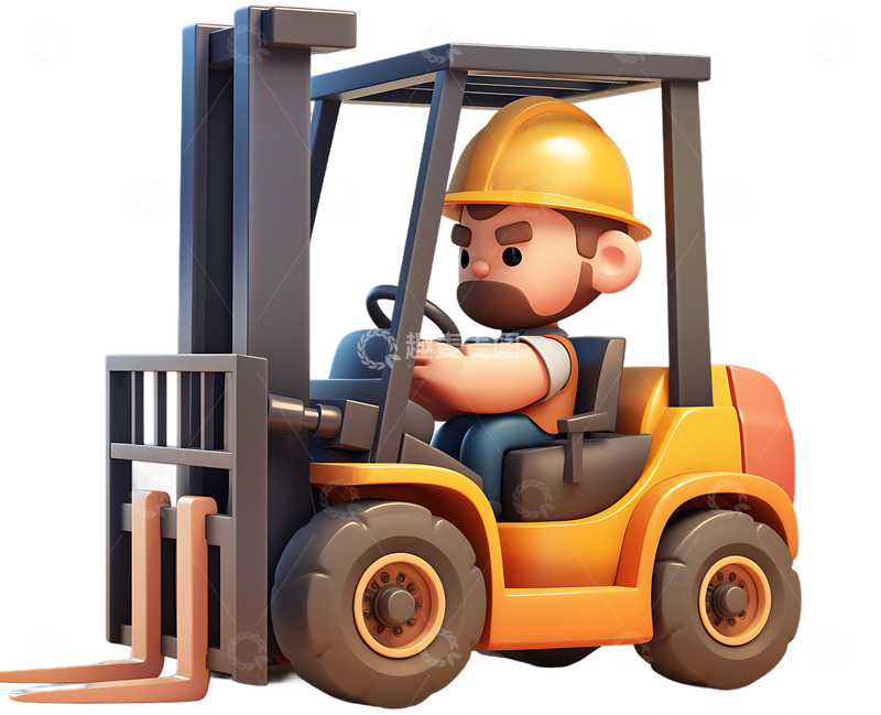 高清大图下载【趣麦麦图】开叉车的工人