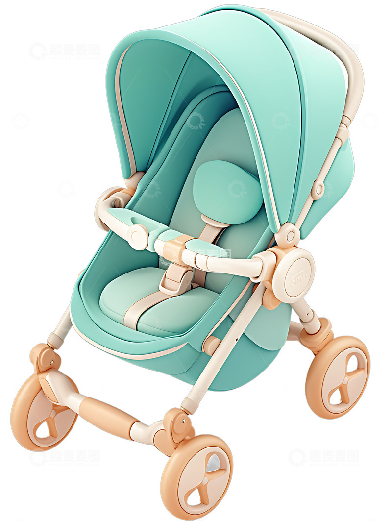 高清大图下载【趣麦麦图】婴儿车卡通图标