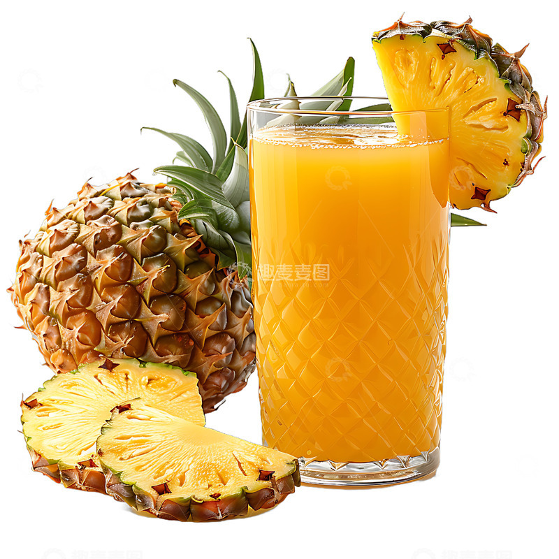 菠萝果汁照片