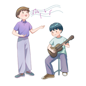 声乐唱歌人物场景