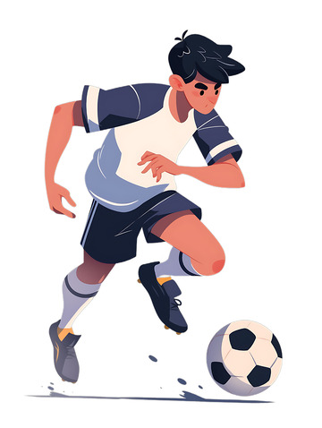 足球运动员世界杯欧洲杯手绘插画