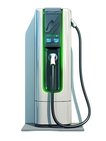 充电桩新能源卡通