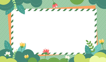 扁平简约夏季绿植花草背景