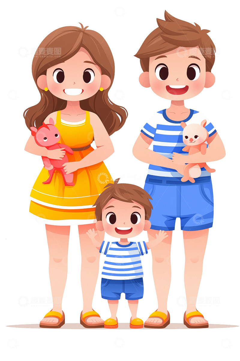 夏日旅游旅行卡通人物