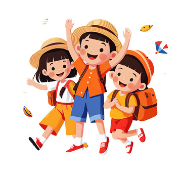 一起玩耍的孩子们