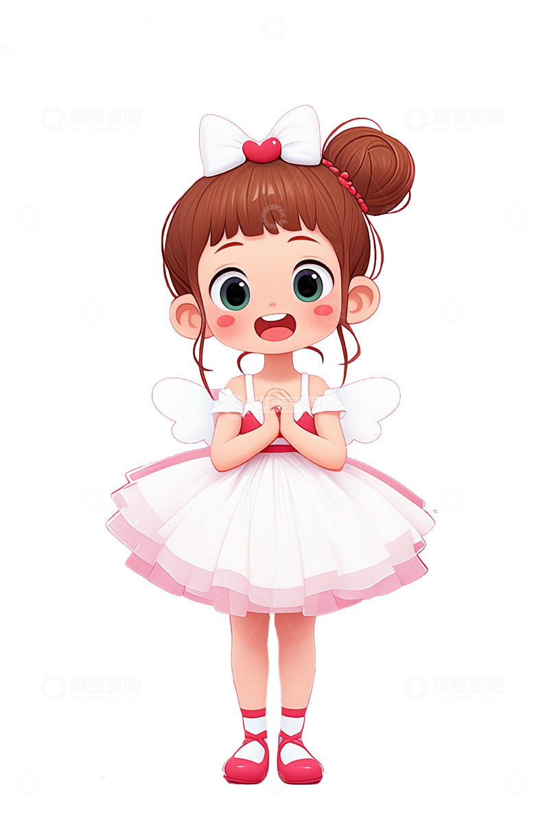 高清大图下载【趣麦麦图】花仙子卡通女孩