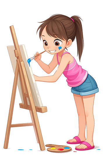 暑假兴趣班美术小画家卡通人物
